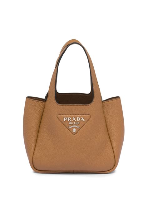 prada logo plaque top handle tote bag|Prada Logo Plaque Tote Bag .